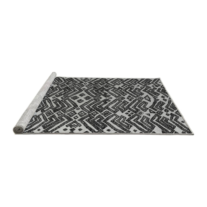 Sideview of Machine Washable Abstract Gray Modern Rug, wshabs4620gry