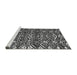 Sideview of Machine Washable Abstract Gray Modern Rug, wshabs4620gry