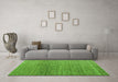 Machine Washable Abstract Green Modern Area Rugs in a Living Room,, wshabs4621grn