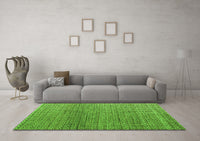 Machine Washable Abstract Green Modern Rug, wshabs4621grn