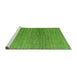 Sideview of Machine Washable Abstract Green Modern Area Rugs, wshabs4621grn