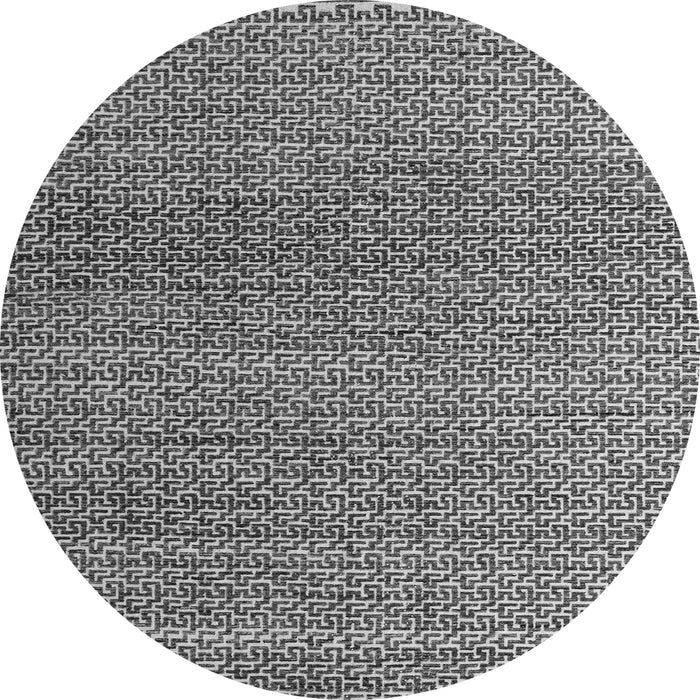 Round Machine Washable Abstract Gray Modern Rug, wshabs4621gry