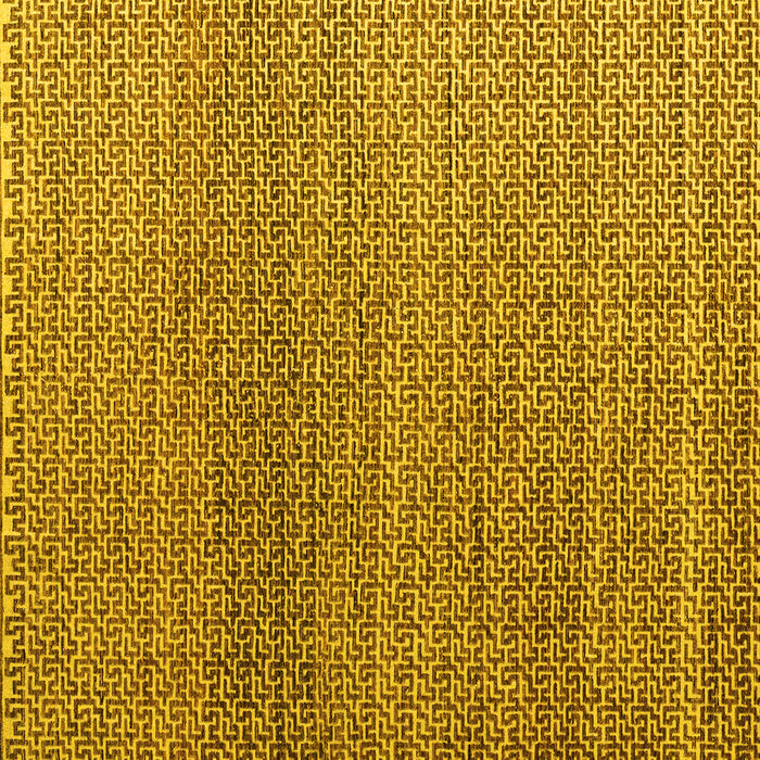 Square Machine Washable Abstract Yellow Modern Rug, wshabs4621yw