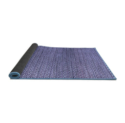Sideview of Abstract Blue Modern Rug, abs4621blu