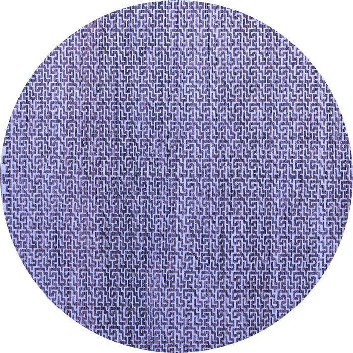 Round Machine Washable Abstract Blue Modern Rug, wshabs4621blu