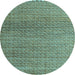 Round Machine Washable Abstract Light Blue Modern Rug, wshabs4621lblu