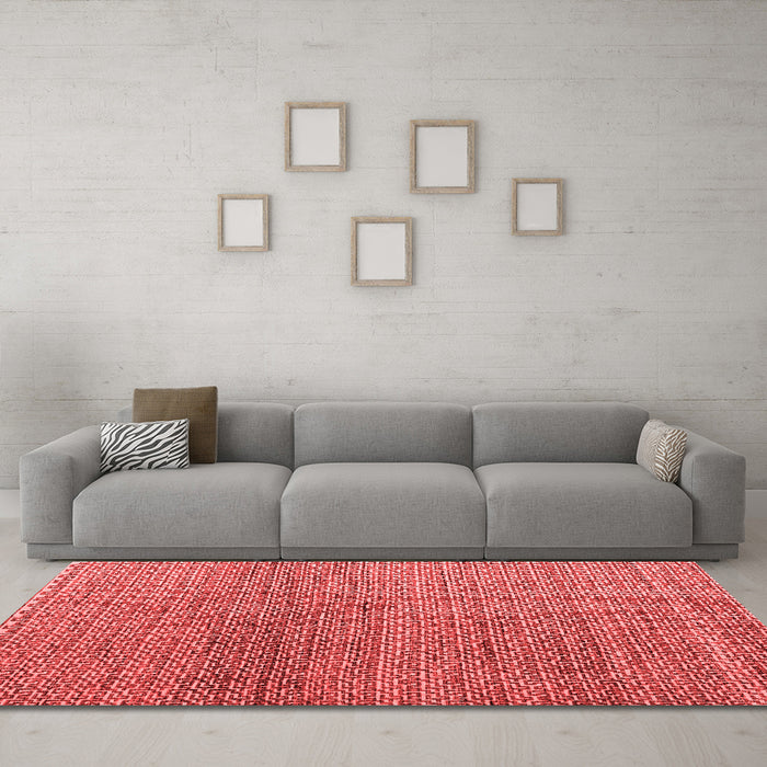 Modern Red Washable Rugs