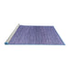 Sideview of Machine Washable Abstract Blue Modern Rug, wshabs4621blu