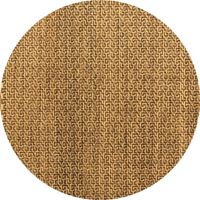 Round Abstract Brown Modern Rug, abs4621brn