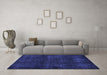 Machine Washable Abstract Blue Modern Rug in a Living Room, wshabs4622blu