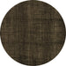 Round Machine Washable Abstract Brown Modern Rug, wshabs4622brn