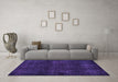 Machine Washable Abstract Purple Modern Area Rugs in a Living Room, wshabs4622pur