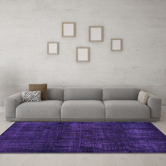 Machine Washable Abstract Purple Modern Area Rugs in a Living Room, wshabs4622pur
