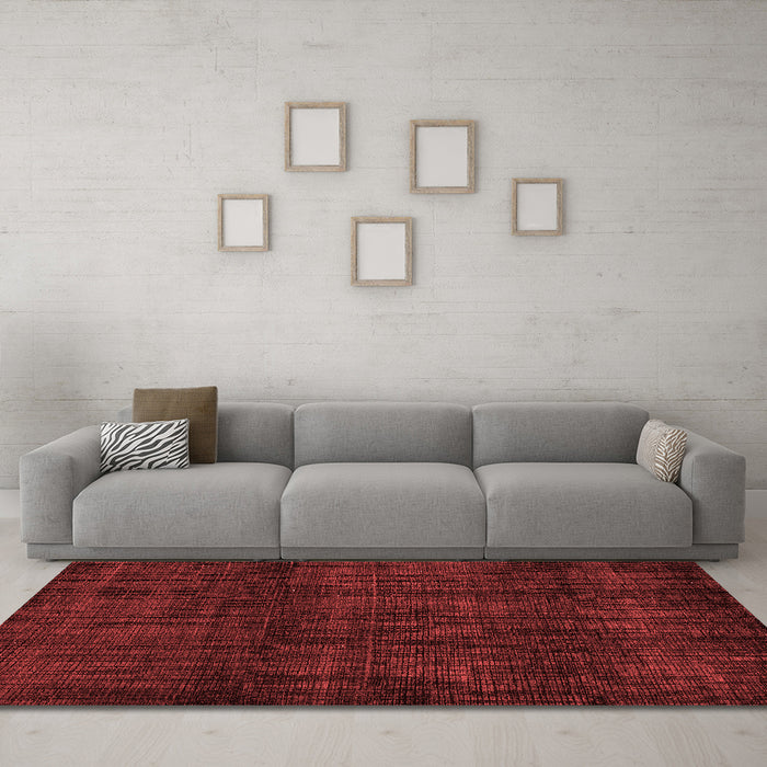 Modern Red Washable Rugs