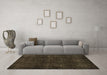 Machine Washable Abstract Brown Modern Rug in a Living Room,, wshabs4622brn