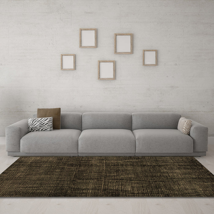 Machine Washable Abstract Brown Modern Rug in a Living Room,, wshabs4622brn