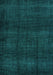 Machine Washable Abstract Turquoise Modern Area Rugs, wshabs4622turq