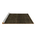 Sideview of Machine Washable Abstract Brown Modern Rug, wshabs4622brn