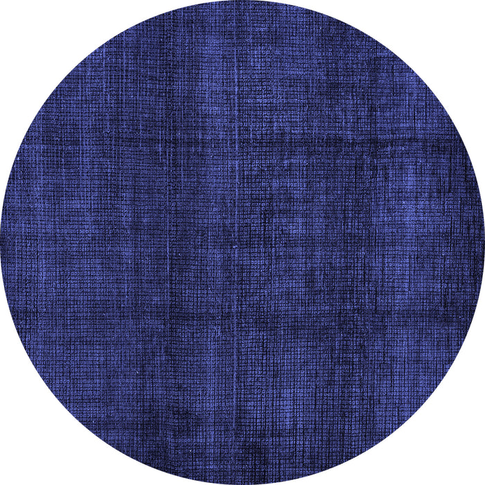Round Machine Washable Abstract Blue Modern Rug, wshabs4622blu