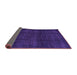 Sideview of Abstract Purple Modern Rug, abs4622pur