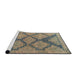 Sideview of Machine Washable Abstract Coffee Brown Rug, wshabs4623