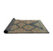 Sideview of Abstract Coffee Brown Modern Rug, abs4623