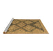 Sideview of Machine Washable Abstract Brown Modern Rug, wshabs4623brn