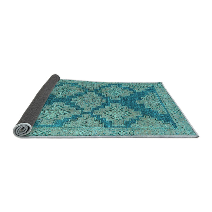 Sideview of Abstract Light Blue Modern Rug, abs4623lblu