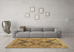 Machine Washable Abstract Brown Modern Rug in a Living Room,, wshabs4623brn