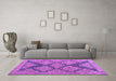 Machine Washable Abstract Purple Modern Area Rugs in a Living Room, wshabs4623pur