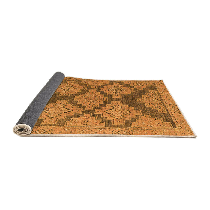 Sideview of Abstract Orange Modern Rug, abs4623org