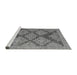 Sideview of Machine Washable Abstract Gray Modern Rug, wshabs4623gry