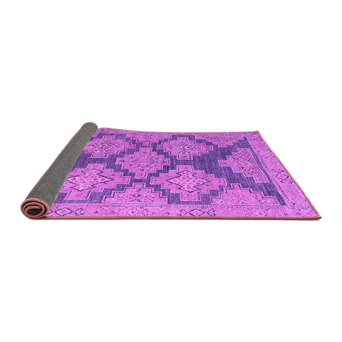Sideview of Abstract Purple Modern Rug, abs4623pur