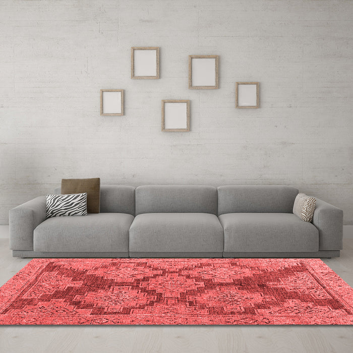 Modern Red Washable Rugs