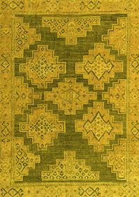 Abstract Yellow Modern Rug, abs4623yw