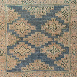 Square Abstract Coffee Brown Modern Rug, abs4623