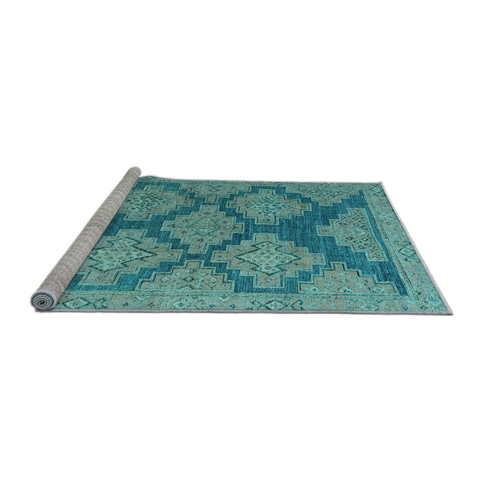Sideview of Machine Washable Abstract Light Blue Modern Rug, wshabs4623lblu