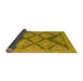 Sideview of Abstract Yellow Modern Rug, abs4623yw