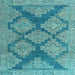 Square Abstract Light Blue Modern Rug, abs4623lblu