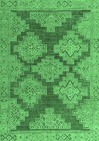 Abstract Emerald Green Modern Rug, abs4623emgrn