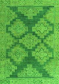 Abstract Green Modern Rug, abs4623grn