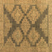 Square Abstract Brown Modern Rug, abs4623brn