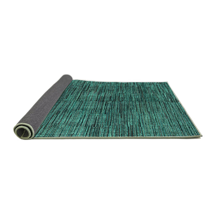 Sideview of Abstract Turquoise Modern Rug, abs4624turq