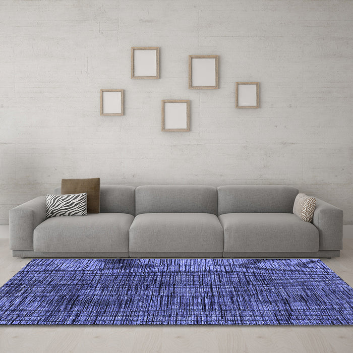 Machine Washable Abstract Blue Modern Rug in a Living Room, wshabs4624blu