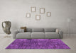 Machine Washable Abstract Purple Modern Area Rugs in a Living Room, wshabs4624pur