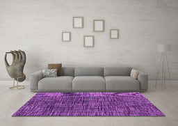 Machine Washable Abstract Purple Modern Area Rugs in a Living Room, wshabs4624pur