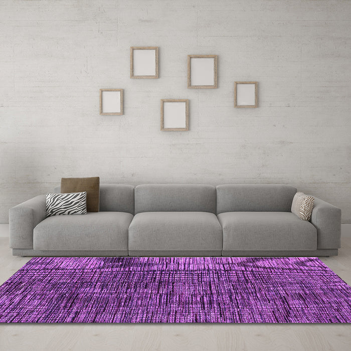 Machine Washable Abstract Purple Modern Area Rugs in a Living Room, wshabs4624pur