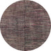 Round Abstract Pink Modern Rug, abs4624