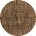 Round Abstract Brown Modern Rug, abs4624brn