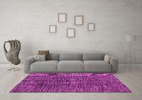 Machine Washable Abstract Pink Modern Rug, wshabs4624pnk